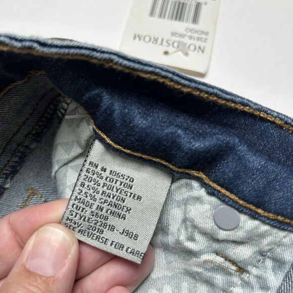 Tractr Girl’s Jean Leggings Size 12 Med Blue Wash, Stretch NWT Distressed - Picture 4 of 7